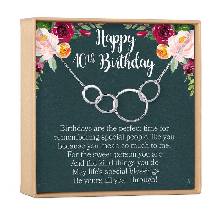 40th Birthday Necklace by Dear Ava