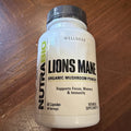 NutraBio Organic Lions Mane, 60 Capsules (0.5 g per Capsule) BB 02/2027 by Price Is Right Miami