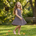 Epic Threads Super Soft Little Girls Geo-Print Fit and Flare Dress, Size 5 by Vanessa Jane