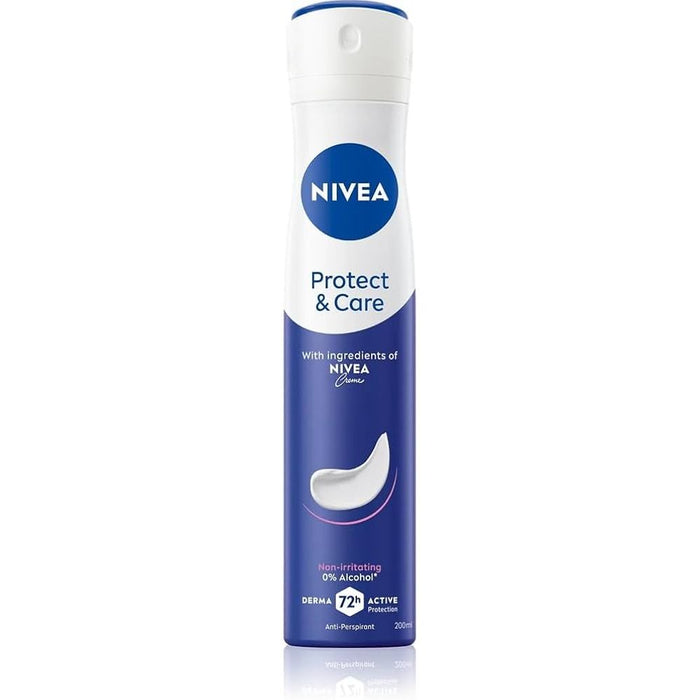 NIVEA Protect & Care Anti-Perspirant Spray 72h Protection Alcohol-Free 150ml by Pasteur Pharmacy