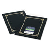 Geographics Certificate/Document Cover, 12.5 x 9.75, Black, 6/Pack