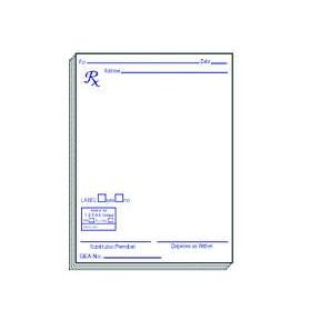Rx Prescription Pads Pad Style#11 1X10 by Pasteur Pharmacy