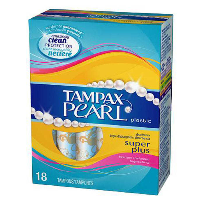 Tampax Pearl Tampons Super Plus Absorbency With LeakGuard Braid, Scented by Pasteur Pharmacy