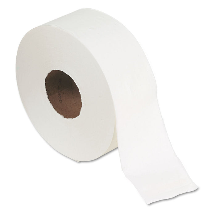 Georgia Pacific Jumbo Jr. Bath Tissue Roll, Septic Safe, 2-Ply, White, 3.5" x 1,000 ft, 8 Rolls/Carton