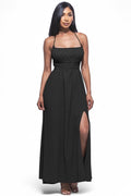 Side Slit Maxi Dress by The House of Stylez