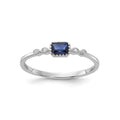 Blue Spinel and White Sapphire Ring by Fine Color Jewels