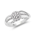 0.25 Carat Genuine White Diamond 14K White Gold Ring (E-F Color, SI Clarity) by Bids.com