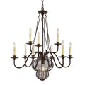 Trans Globe Lighting - French Basket -Ten Light 2-Tier Chandelier by Vanessa Jane