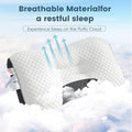 PainEase Neck Shoulder Massage Pillow Ergonomic Support White 19x29 Inch 1pc by Deal US