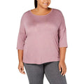 Ideology Drop-Shoulder Pleated Back Long-Sleeve T-Shirt by Vanessa Jane