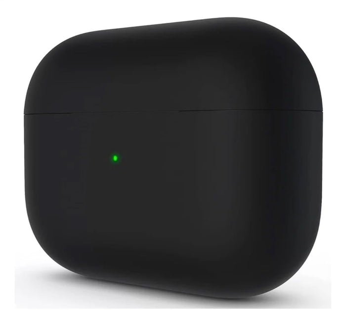 Silicone Case Compatible with AirPods Pro (2019), Liquid Silicone Protective Skin with Front LED Visible Indicator, Black by Generic