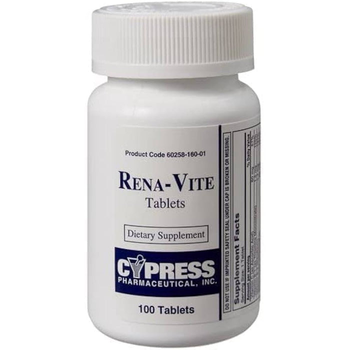 Rena-Vite Dietary Supplement, Specialized Renal Vitamin Formula, 100 Count by Pasteur Pharmacy