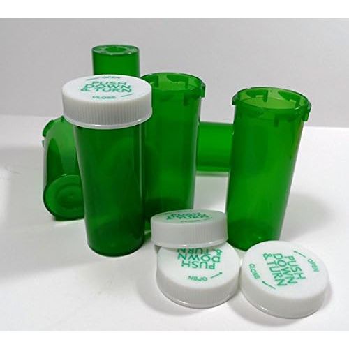 Vials Child Resistant Green 410 8 Dram by Pasteur Pharmacy