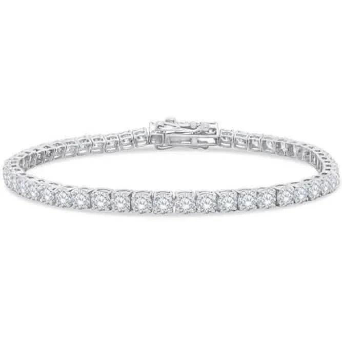 4.20 Ct Round Cut Diamond Tennis Bracelet 14K White Gold Lab-Grown 6.25 Inch by DailySale