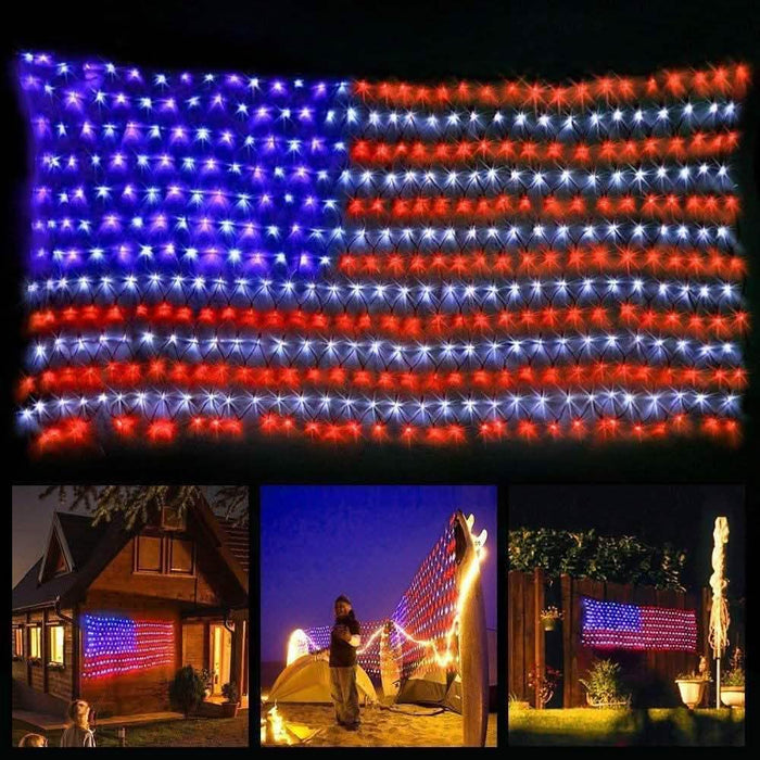 420 LED American Advanced Flag String Lights by DailySale