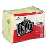 Brawny Dusting Cloths Quarterfold, 17 x 24, Yellow, 50/Pack, 4 Packs/Carton