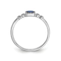 Blue Spinel and White Sapphire Ring by Fine Color Jewels