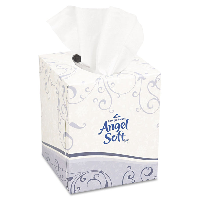 Georgia Pacific Premium Facial Tissue, 2-Ply, White, Cube Box, 96 Sheets/Box