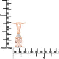 1.12 Carat Genuine Morganite and White Topaz .925 Sterling Silver Pendant by Bids.com