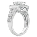 10K White Gold Diamond Cluster Ring (1 Cttw, H-I Color, SI2-I1 Clarity) - Size 6-1/2 by Bids.com