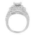 14KT White Gold Round and Princess Diamond Ring (2 1/4 cttw, H-I Color, SI1-SI2 Clarity) by Bids.com