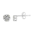 .925 Sterling Silver 1/10 cttw Prong Set Round-Cut Trio Diamond Stud Earrings (I-J Color, I3 Clarity) by Bids.com
