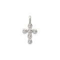 Cross Cubic Zirconia Charm Cross Pendant by Fine Color Jewels