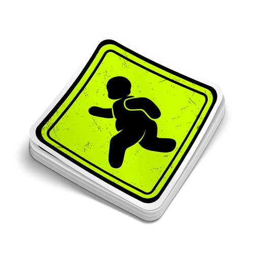 Fat Guy Crossing - Hard Hat Decal by Armed American Supply