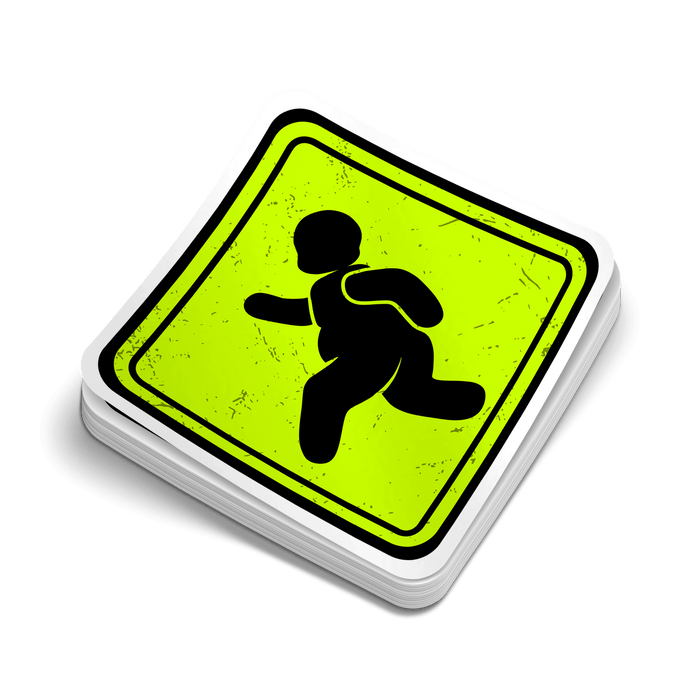 Fat Guy Crossing - Hard Hat Decal by Armed American Supply