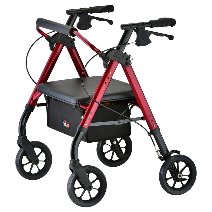 NOVA Star HD Petite Rollator Walker, Red (Model 4279RD) by Pasteur Pharmacy