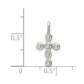 Cross Cubic Zirconia Charm Cross Pendant by Fine Color Jewels