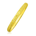 10k Yellow Gold Greek Pattern Textured Bangle by Bids.com