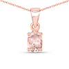 Genuine Morganite Solitaire Necklace