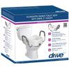 Drive Medical Premium Raised Toilet Seat, Elongated with Safety Lock, Adds 5 Inches