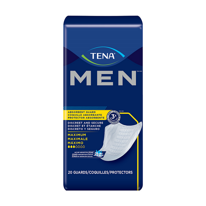 Tena Men Protective Guards, Moderate Absorbency - 20 Count Pack by Pasteur Pharmacy