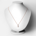 Genuine Morganite Solitaire Necklace by Fine Color Jewels