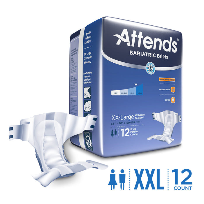 Attends Bariatric Unisex Incontinence Brief Heavy Absorbency - 2X-Large by Pasteur Pharmacy