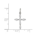 Cubic Zirconia Charm Cross Pendant by Fine Color Jewels