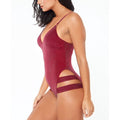 Bar III Shimmer Strappy-Leg One-Piece Swimsuit, Size Medium by Vanessa Jane