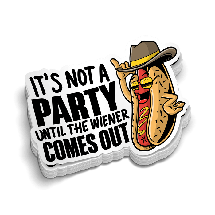 Not Party Weiner - Hard Hat Decal by Armed American Supply