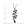 Black Spinel Snake Necklace by Fine Color Jewels