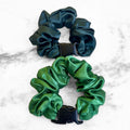 Patty's Green Duo - 2-Pack St. Patrick's Day Buckle Scrunchies - No Snagging, No Tangles by Buckle Scrunchies by RE.STATEMENT
