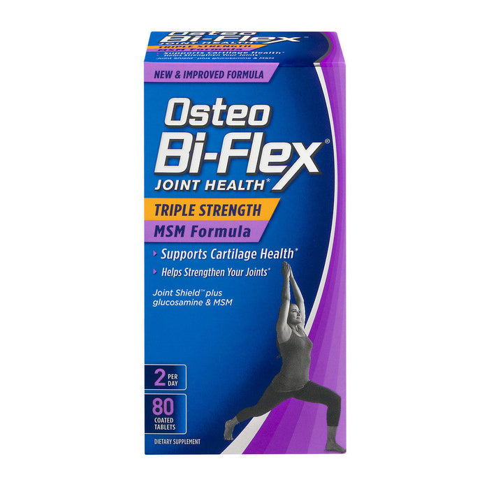 Osteo Bi-Flex Joint Health, Triple Strength + MSM Formula, 80 Coated Tablets by Pasteur Pharmacy
