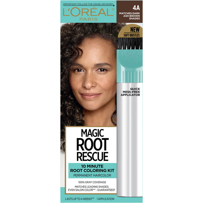 L'Oreal Paris Magic Root Rescue 10 Minute Hair Coloring, 4A Dark Ash Brown, 1 Kit by Pasteur Pharmacy
