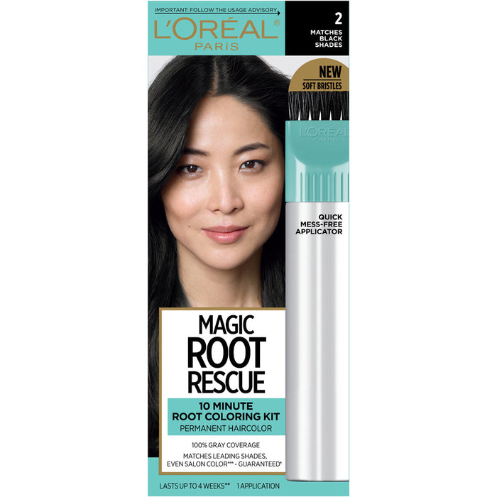 L'Oreal Paris Magic Root Rescue 10 Minute Hair Coloring, 2 Black, 1 Kit by Pasteur Pharmacy