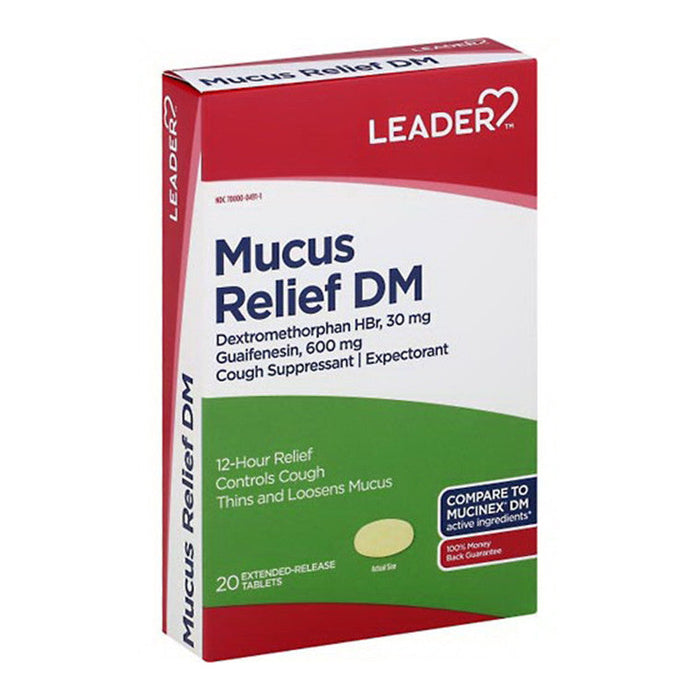 Leader Health Care Mucus Relief DM 600 Mg Cough Extended Release Tablets by Pasteur Pharmacy