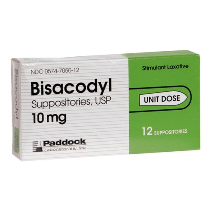 Paddock Laboratories Bisacodyl Suppositories Usp 10 Mg by Pasteur Pharmacy