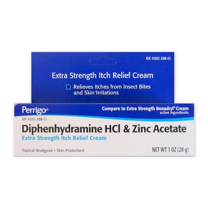 Perrigo Diphenhydramine HCL And Zinc Acetate Itch Relief Cream, 1 Oz by Pasteur Pharmacy
