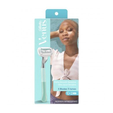 Gillette Venus Extra Smooth Sensitive Design Edition Razor Handle + 2 Refills by Pasteur Pharmacy