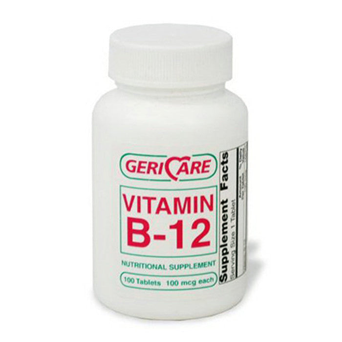 Geri-Care Vitamin B-12 Supplement – 100 mcg (100 Tablets) by Pasteur Pharmacy